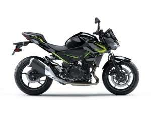 tampak kanan kawasaki z250 metallic matte graphite gray x metallic spark black