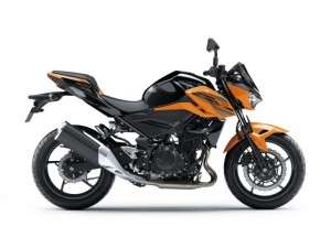 tampak kanan kawasaki z400 candy steel furnish orange x metallic spark black