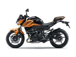 tampak kiri kawasaki z400 candy steel furnish orange x metallic spark black