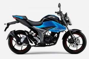 Tampak Samping Suzuki Gixxer 150 2020 Blue
