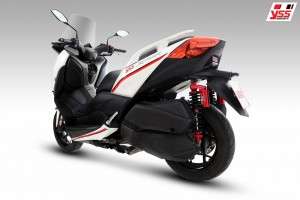 Penampakan Shock Belakang YSS Black and Red Series