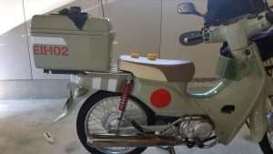 Super Cub 110 dengan Jok Coklat Putih