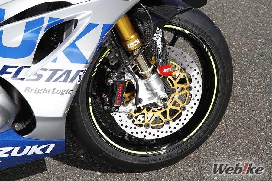 Shock Depan GSX-R1000R Ohlins shock depan gsxr1000r ohlins - Modifikasi GSX-R1000R oleh BrightLogic Japan Custom Culture