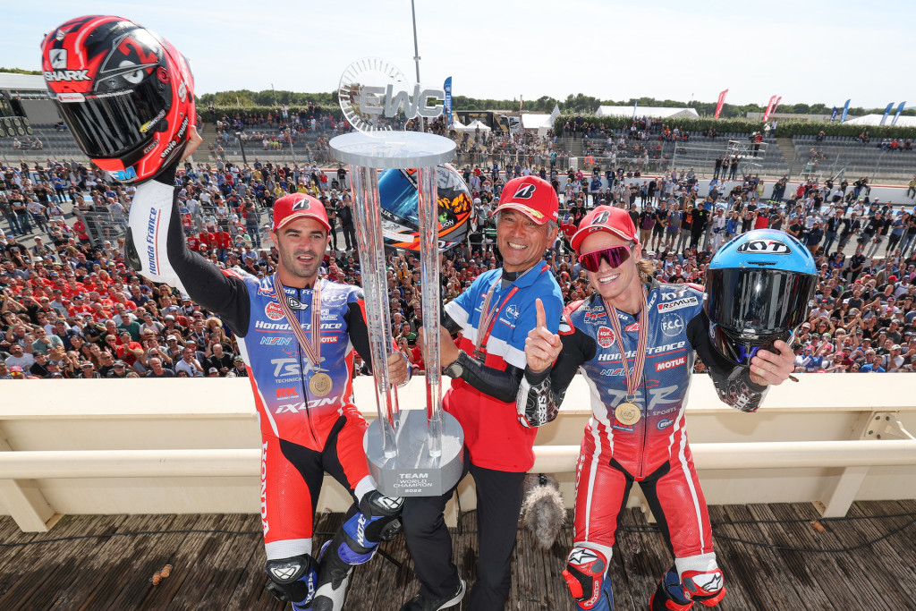 FIM EWC Bol Dor FCC TSR Honda Podium